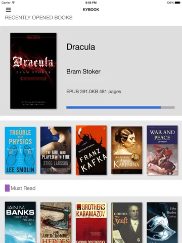 Ảnh chụp màn hình của KyBook - EPub,FB2,PDF,DjVu Reader iPad 