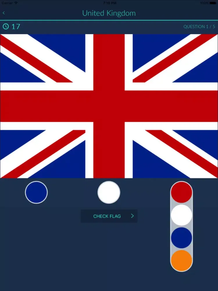 Flags Quiz – learn the flags iPad  Screenshots