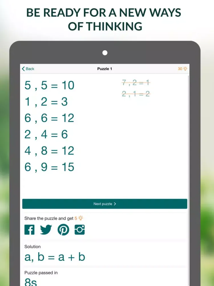 Скриншоты Math Puzzles - IF, THEN... iPad 