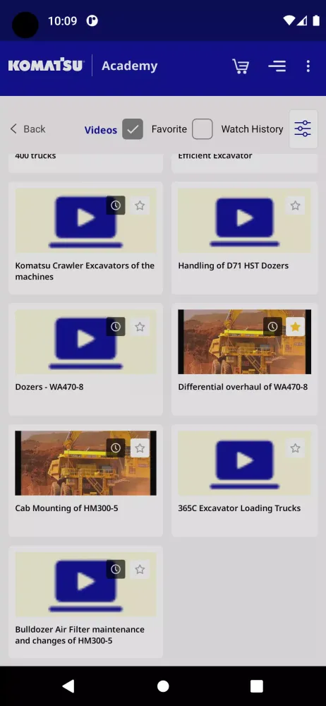 Captures d'écran de Komatsu Academy