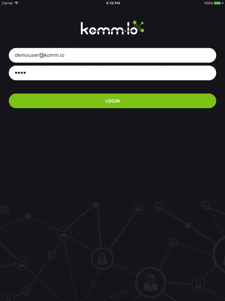 Capturas de pantalla de Komm.io iPad 