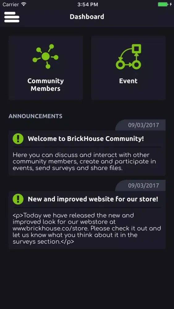 Capturas de pantalla de Komm.io