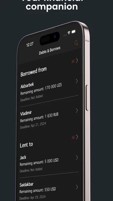 Debt Tracker: never lose it應用截圖