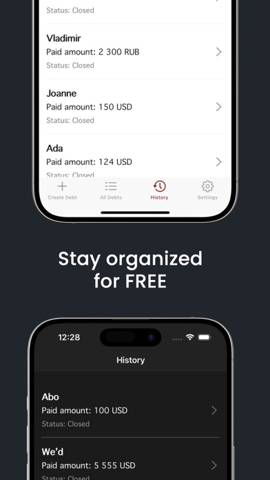 Capturas de pantalla de Debt Tracker: never lose it