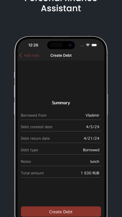 Capturas de pantalla de Debt Tracker: never lose it
