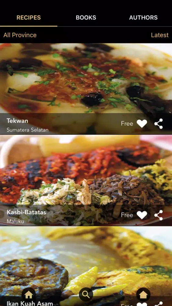 Tangkapan layar Kompas Recipes