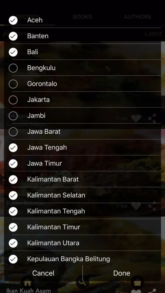 Tangkapan layar Kompas Recipes