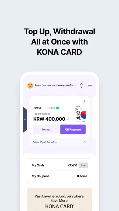 Capturas de tela do KONA CARD