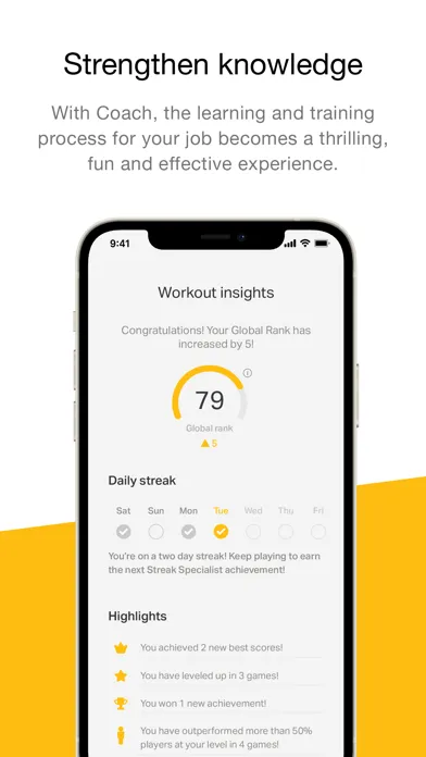 Capturas de pantalla de Coach: Efficient Microlearning