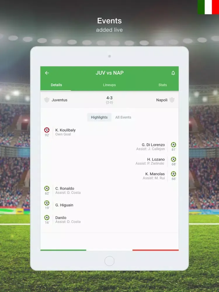 Italian Soccer - 19/20 iPad  سکرین شاٹس