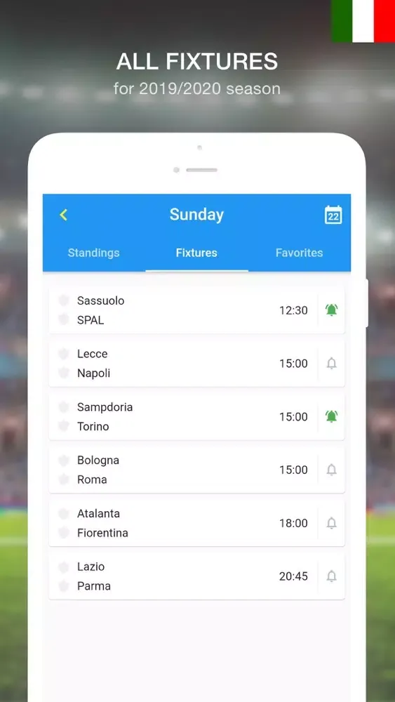 Italian Soccer - 19/20 سکرین شاٹس