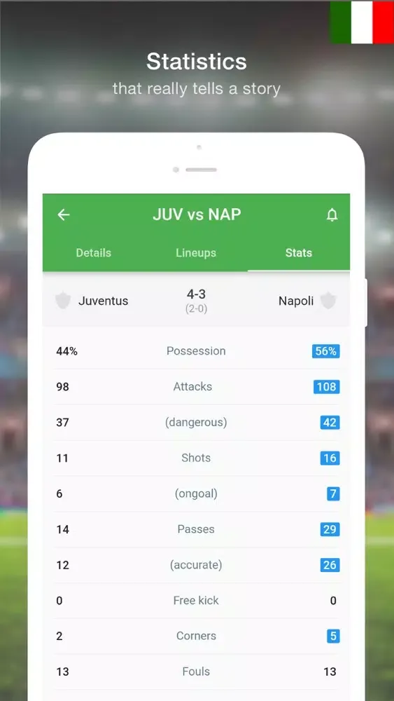 Italian Soccer - 19/20 سکرین شاٹس