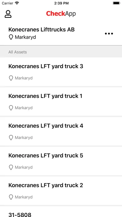 Screenshot di Konecranes CheckApp