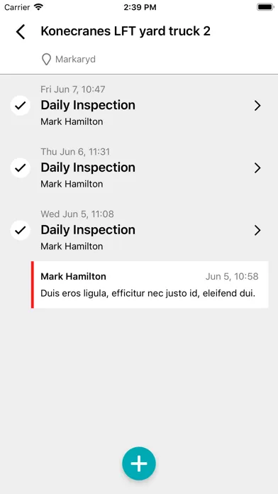 Screenshot di Konecranes CheckApp
