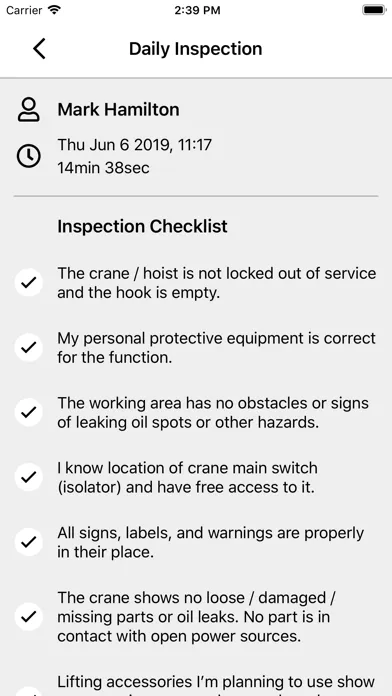 Screenshot di Konecranes CheckApp