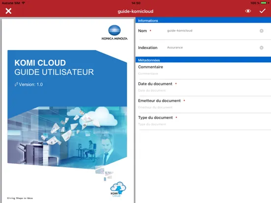 Ảnh chụp màn hình của KOMI Cloud Mobile iPad 