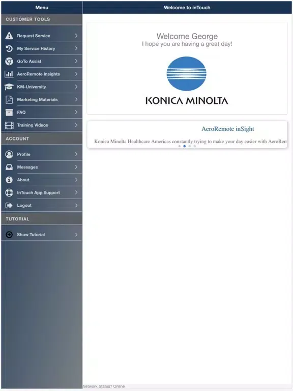 KM inTouch iPad  Screenshots