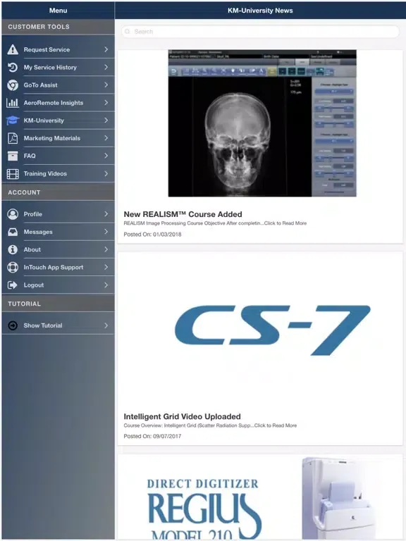 KM inTouch iPad  Screenshots
