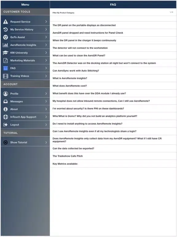 KM inTouch iPad  Screenshots