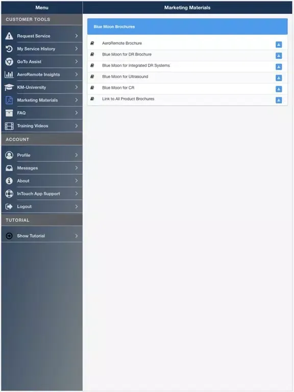 KM inTouch iPad  Screenshots