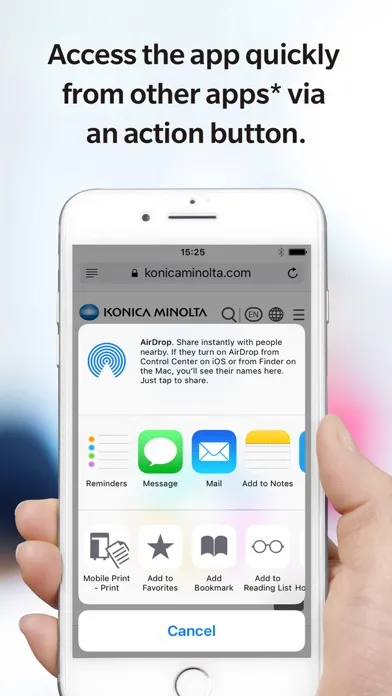 Konica Minolta Mobile Print 스크린샷