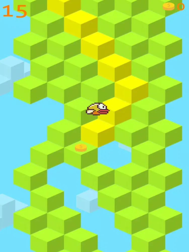 Capturas de pantalla de Flappy Qubes - A Replica of the Original Impossible Qubed Bird Game is Back iPad 