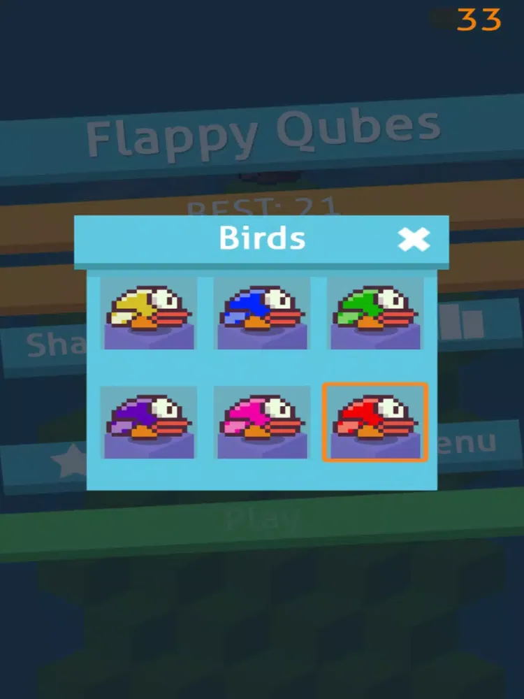 Capturas de pantalla de Flappy Qubes - A Replica of the Original Impossible Qubed Bird Game is Back iPad 