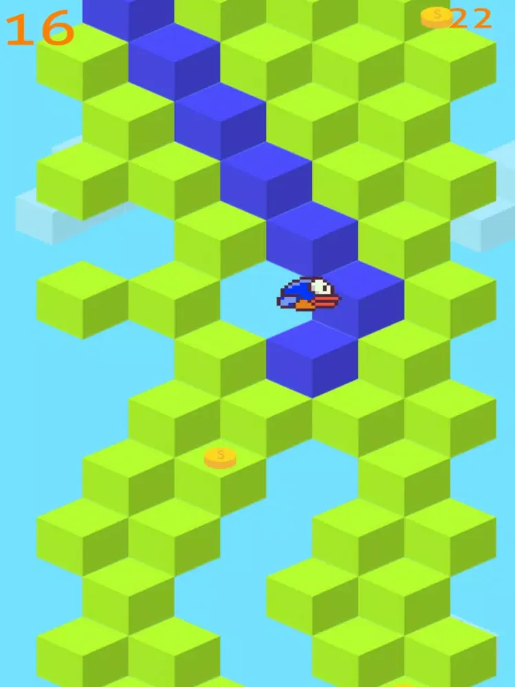 Capturas de pantalla de Flappy Qubes - A Replica of the Original Impossible Qubed Bird Game is Back iPad 