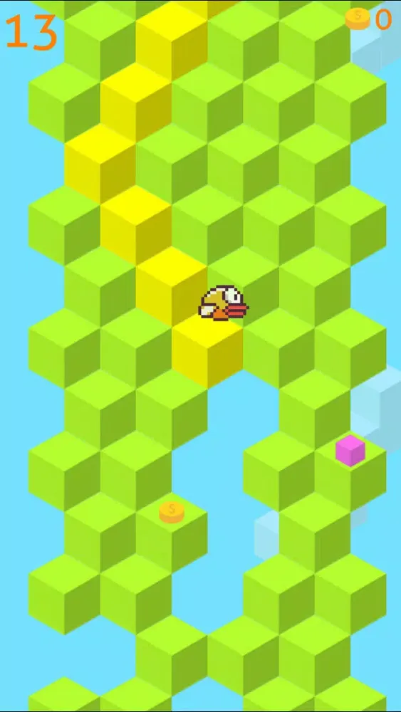 Capturas de pantalla de Flappy Qubes - A Replica of the Original Impossible Qubed Bird Game is Back