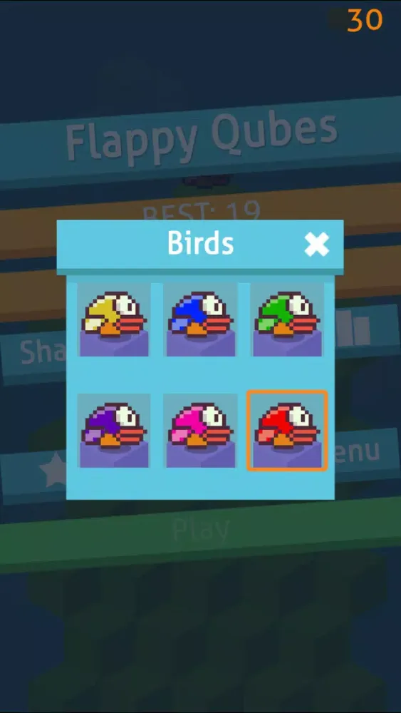 Capturas de pantalla de Flappy Qubes - A Replica of the Original Impossible Qubed Bird Game is Back