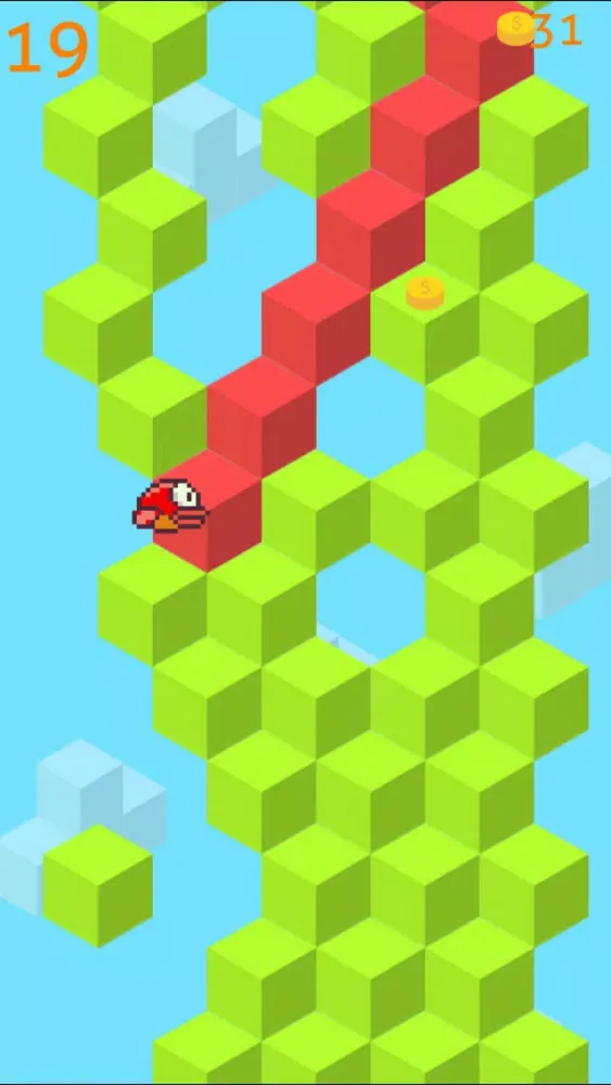Capturas de pantalla de Flappy Qubes - A Replica of the Original Impossible Qubed Bird Game is Back