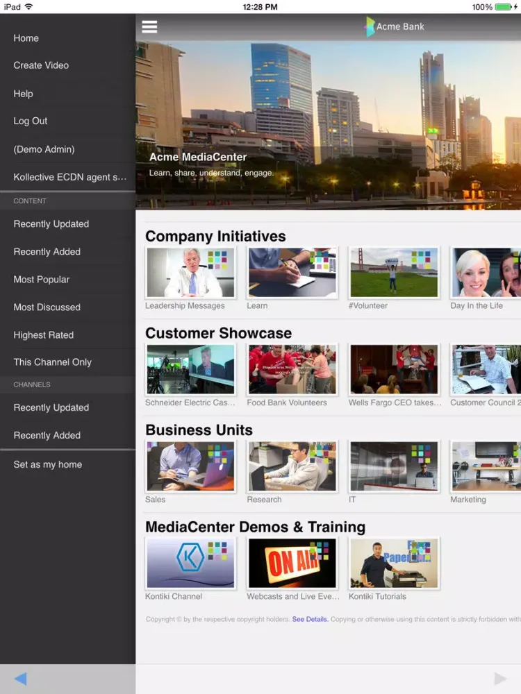 Скриншоты Kontiki MediaCenter iPad 
