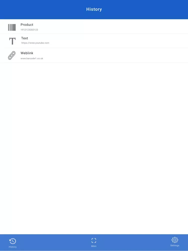Tangkapan skrin QR Scanner Ultra iPad 