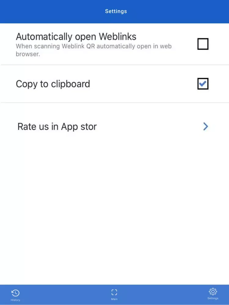 Tangkapan skrin QR Scanner Ultra iPad 