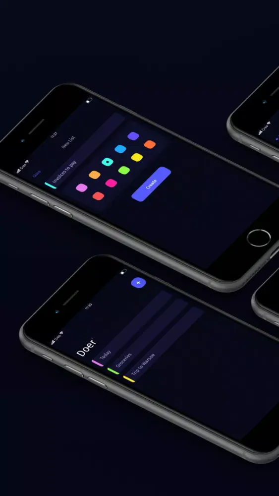 Capturas de tela do Doer – a simple to-do app