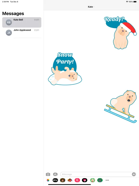 Скриншоты Christmas Stickers Chow Chow iPad 