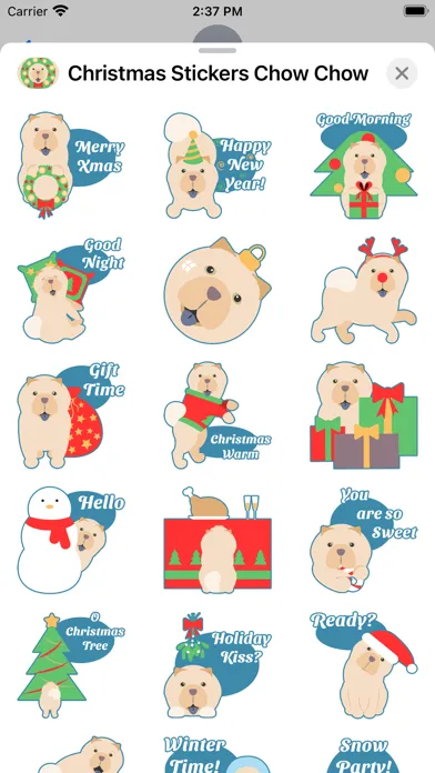 Скриншоты Christmas Stickers Chow Chow