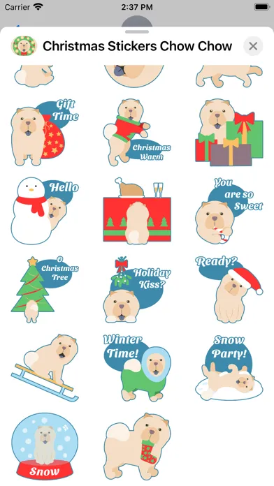 Скриншоты Christmas Stickers Chow Chow
