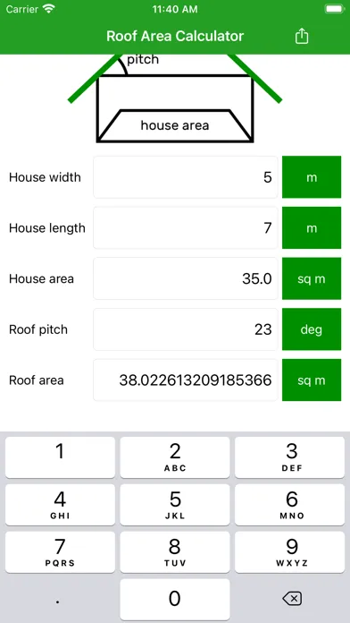 Скриншоты Roof Area Calculator