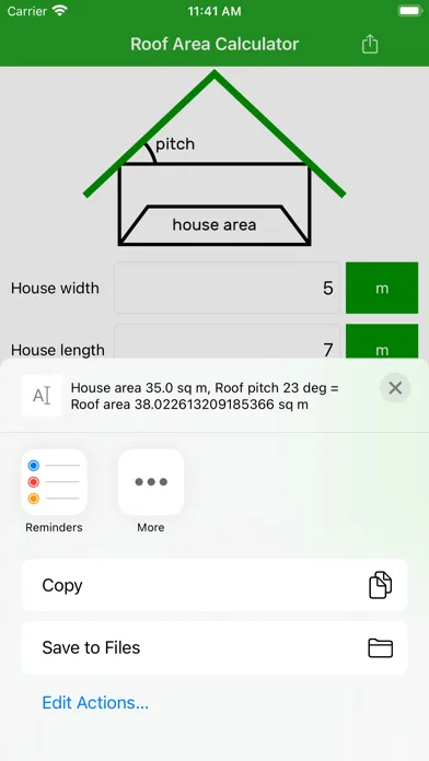Скриншоты Roof Area Calculator