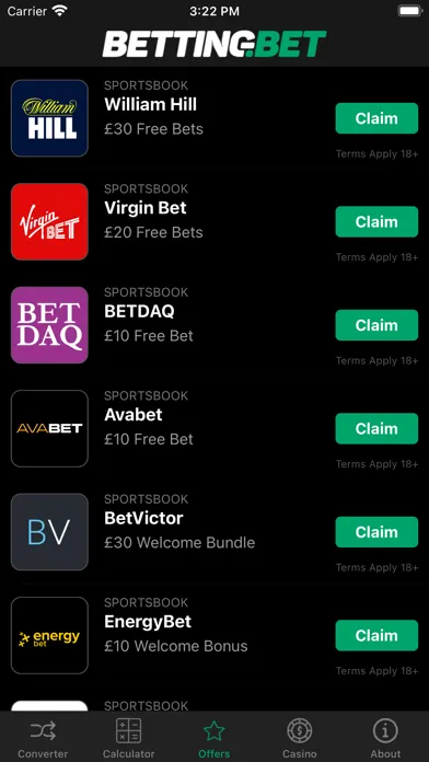 ภาพหน้าจอของ Betting.Bet
