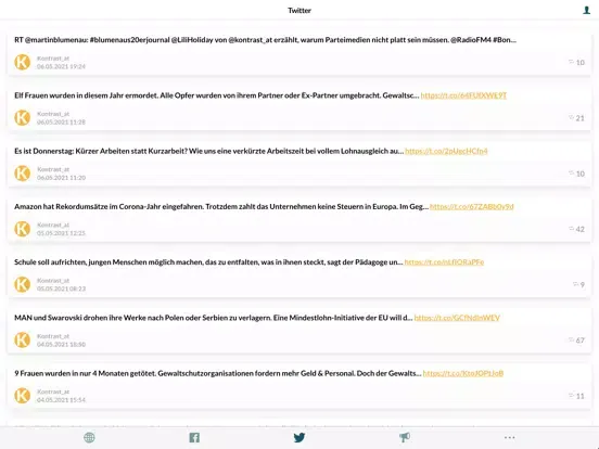 Tangkapan layar Kontrast - die App iPad 