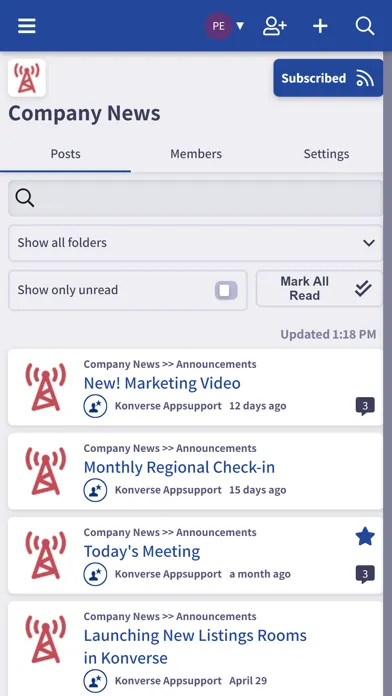 Konverse App Screenshots