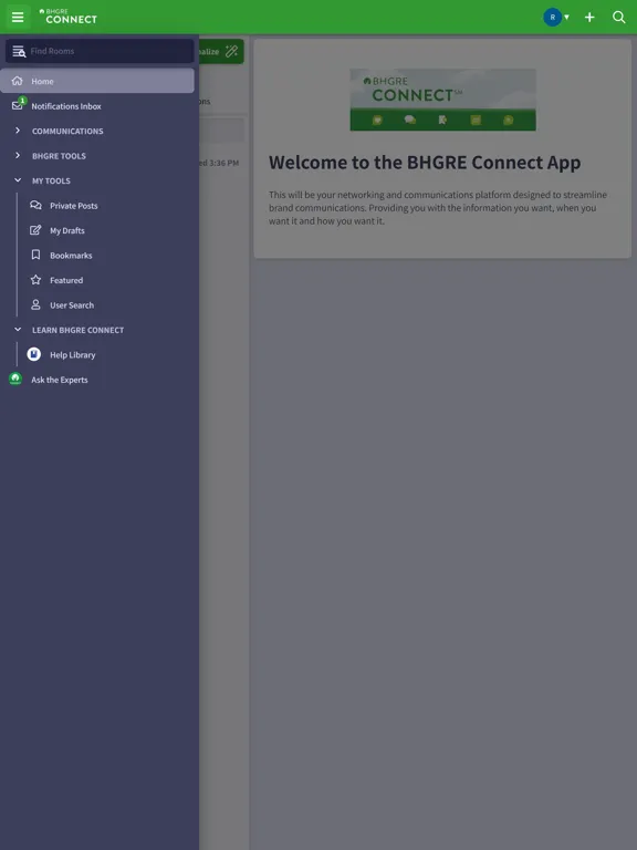 ภาพหน้าจอของ BHGRE Connect iPad 