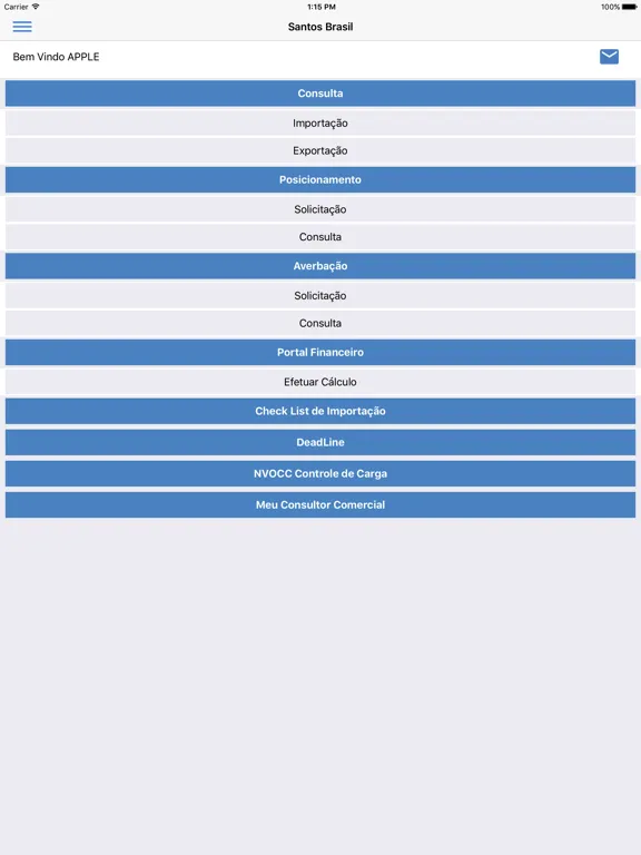 تصاویر Santos Brasil APP iPad 