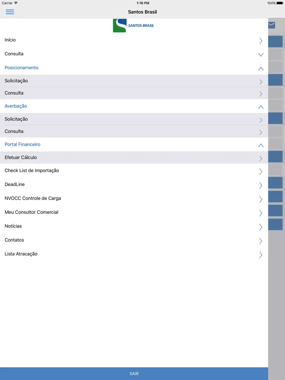 تصاویر Santos Brasil APP iPad 