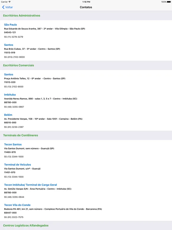 تصاویر Santos Brasil APP iPad 
