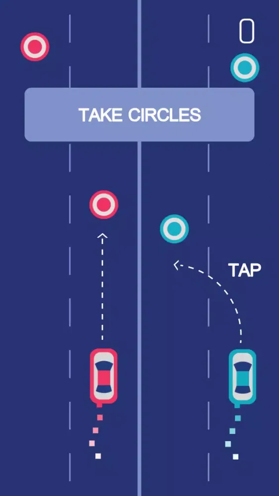 Crazy 2Cars - Addictive Challenge Fingertip Game應用截圖