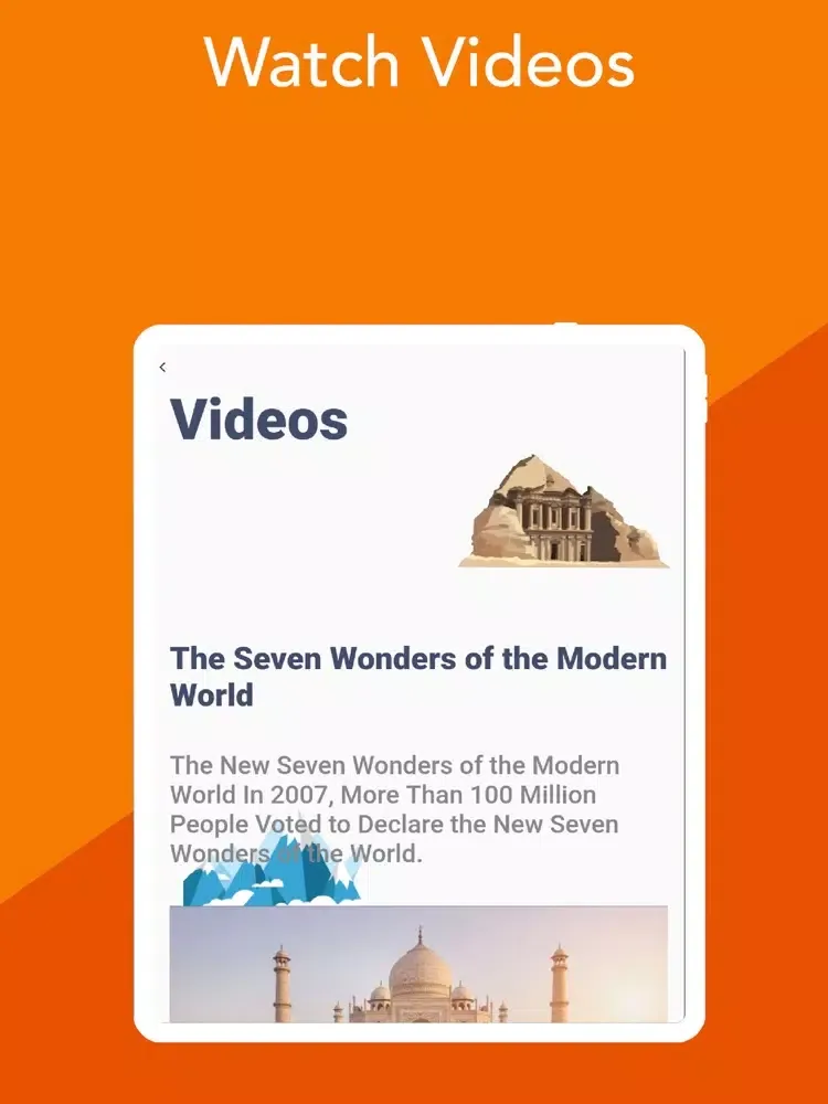 7 World Wonders For Kids iPad  スクリーンショット
