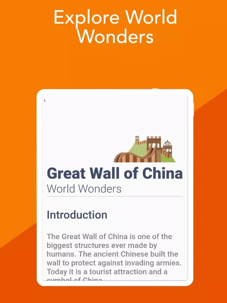 7 World Wonders For Kids iPad  スクリーンショット